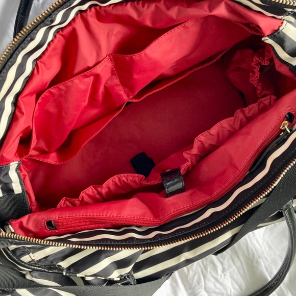 Kate Spade Black and White Stripe Nappy Bag - Picture 5 of 7